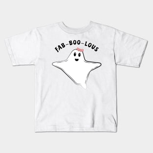 Funny Ghost Pun - Fab-boo-lous Kids T-Shirt